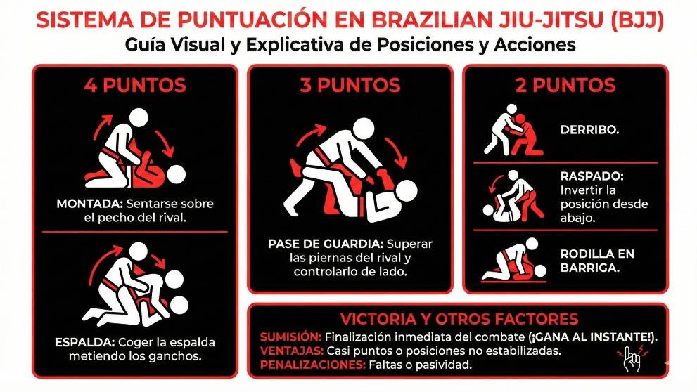 sistema de puntuación en jiu jitsu