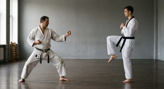 Comparativa entre un practicante de karate y uno de taekwondo