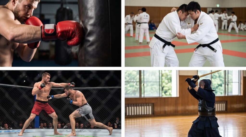 Las cuatro familias de artes marciales: golpeo, agarre, híbridas y con armas